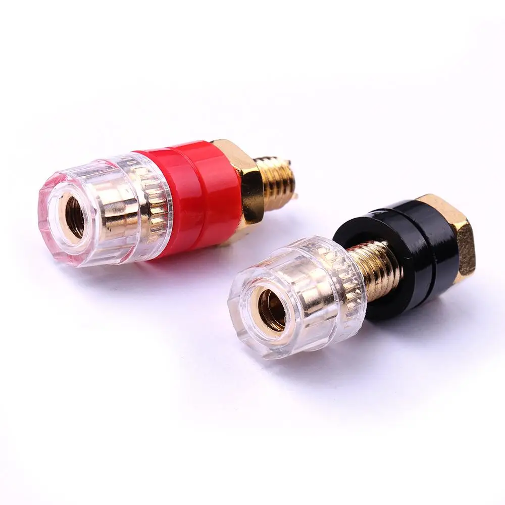 2 шт. усилитель Акустический кабель банан разъем 30 мм красный/черный Лопата