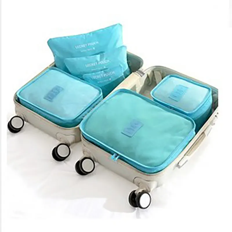 Синяя/Розовая дорожная сумка для хранения 6 комплектов одежды чемодан Женская