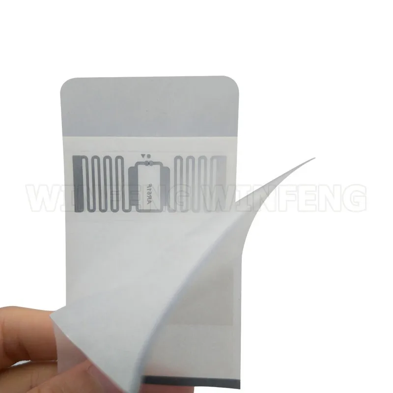 50 шт./лот UHF RFID бирка длинный диапазон 73*21 мм 860 960 МГц Пассивный бумажный ярлык с
