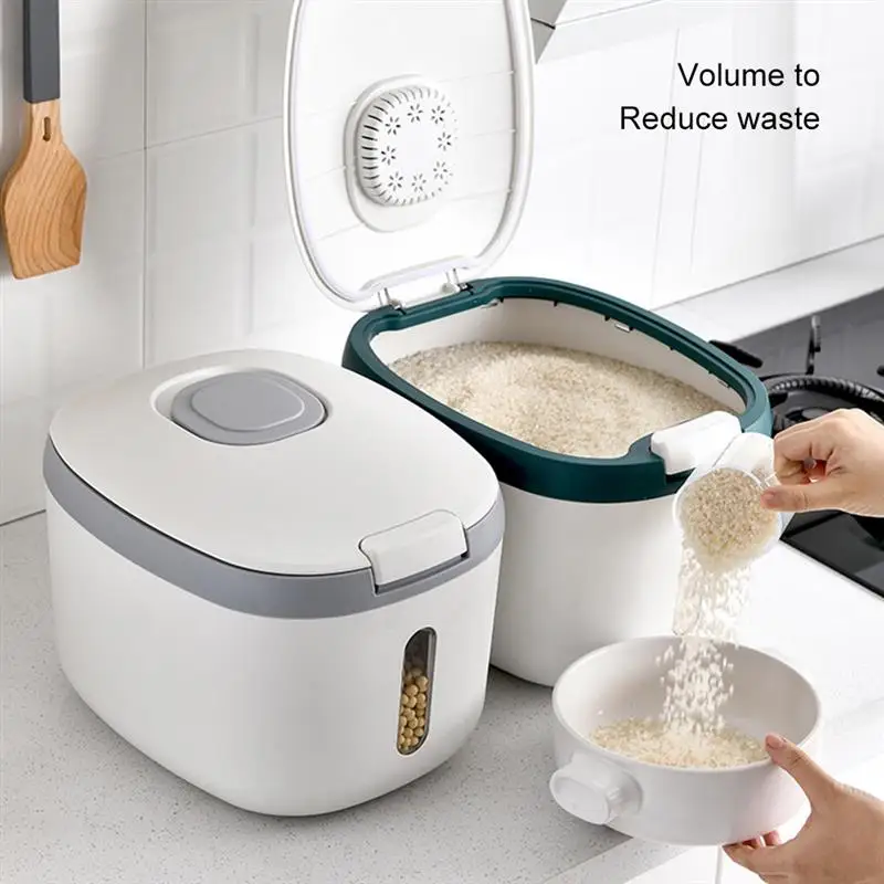 

Kitchen Collection Bucket Insect-Proof Moisture-Proof Sealed Rice Cylinder Grain Dog Food Household Storage Rice Box Storage Box