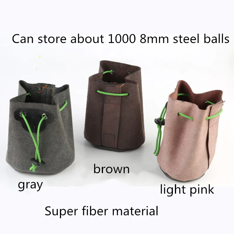 Новая кожаная стальная шариковая сумка с карманами для рогатки супер волоконная