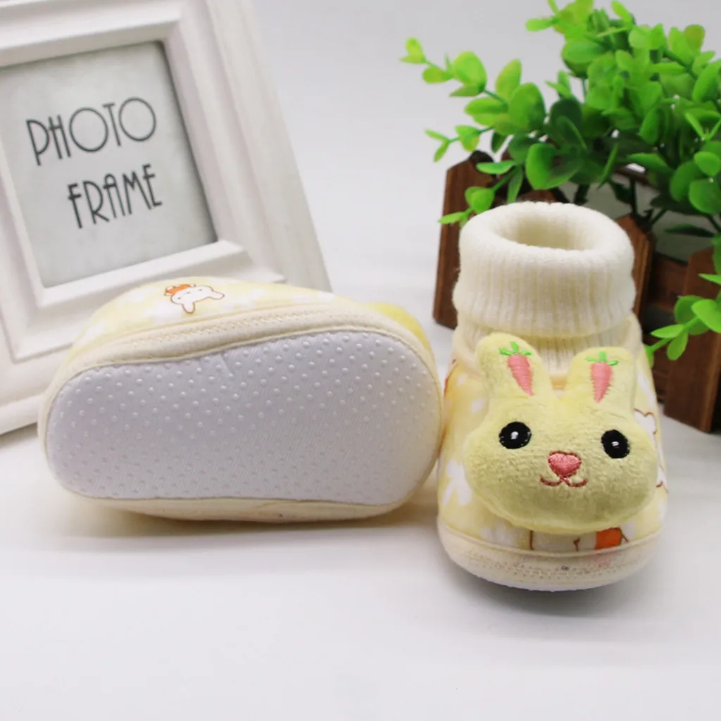 Ботинки для девочек ясельного возраста детская обувь новорожденных Kawaii Rabit