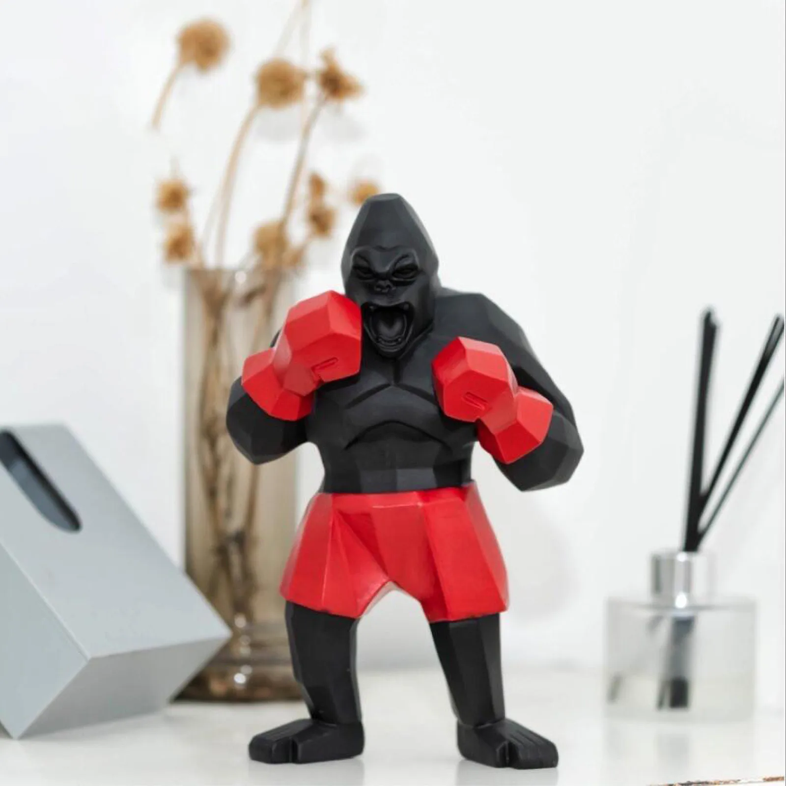 

Modern Simple Creative Home Decoration Boxing King G Orilla Ornaments Miniature Desk Accessories Figurki Do Salonu