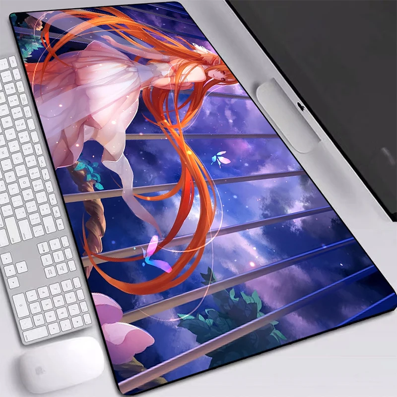 anime mouse pad sword art online persona hd wallpaper full table mat locking edge rubber soft mice mat for csgo dota2 lol gamer free global shipping
