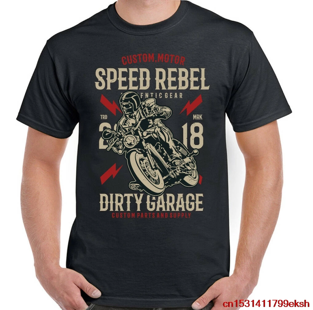 Футболка с логотипом мотоцикла Скорость Rebel мужские забавные мотоциклетные