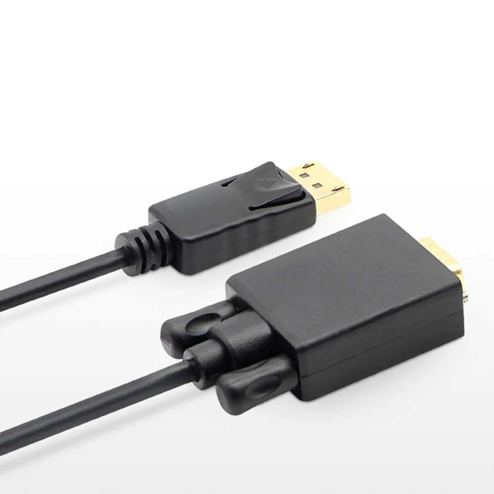 

DP To VGA Conversion Cable Displayport To VGA Adapter Connector HD 1.8 M Displayport To VGA Converter