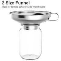 wide mouth liquid funnel jars stainless steel canning funnels flask filter oil wine water spices small kitchen tools gadgets