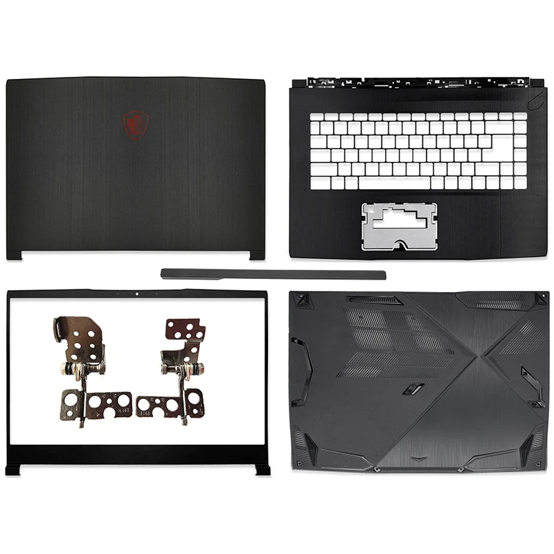 

Новинка, задняя крышка для ноутбука MSI GF63 8RC 8RD GF63VR MS-16R1, ЖК-дисплей/Передняя панель/петли/Упор для рук/Нижняя крышка/петля, черная крышка
