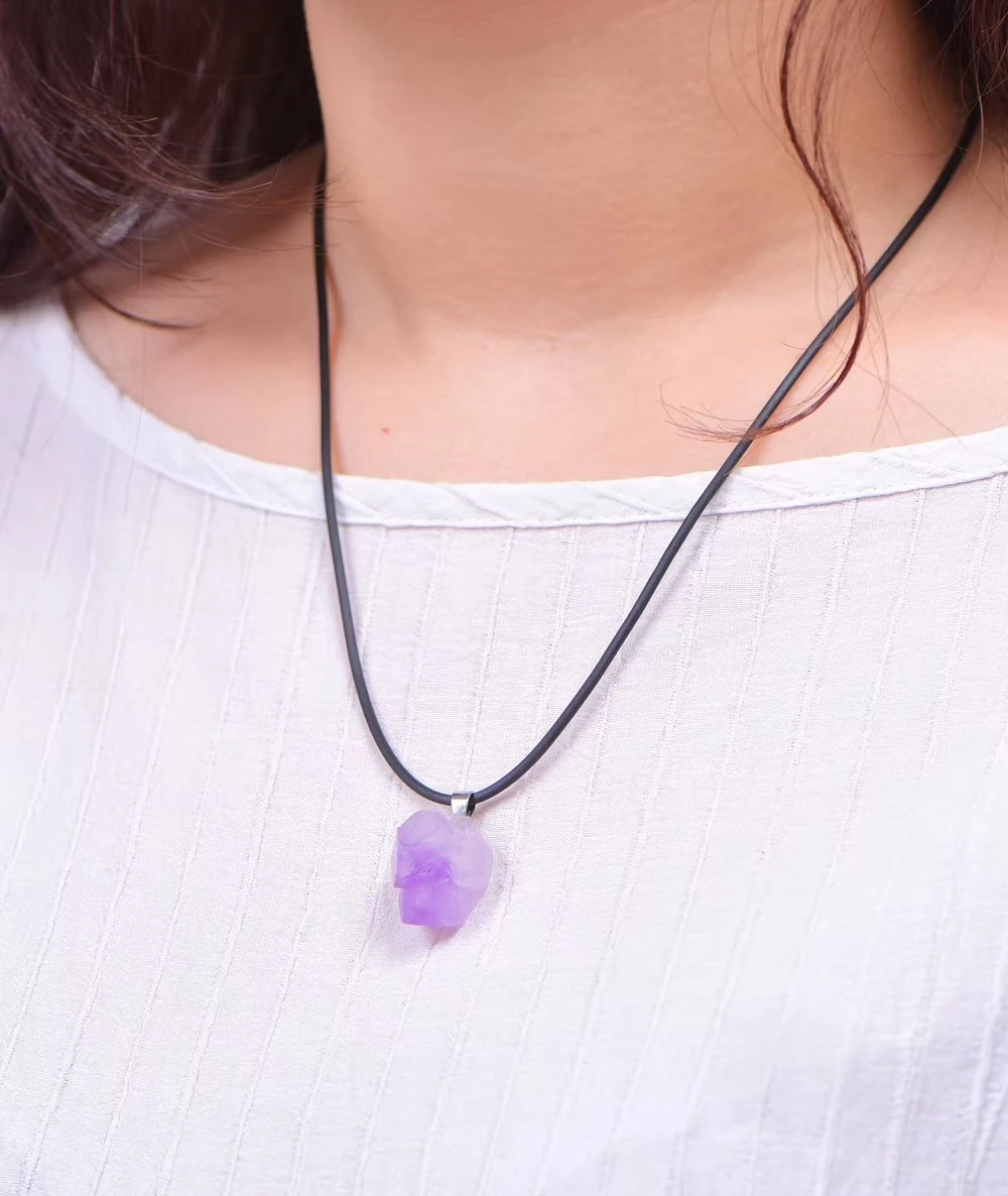 Новинка Подвеска из натурального лавандового аметиста кварца фиолетового