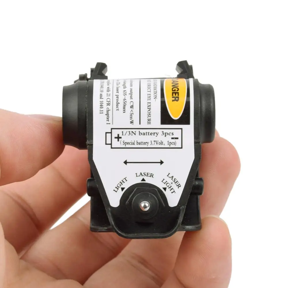 Тактический Компактный фонарик для пистолета + красный/зеленый лазерный прицел