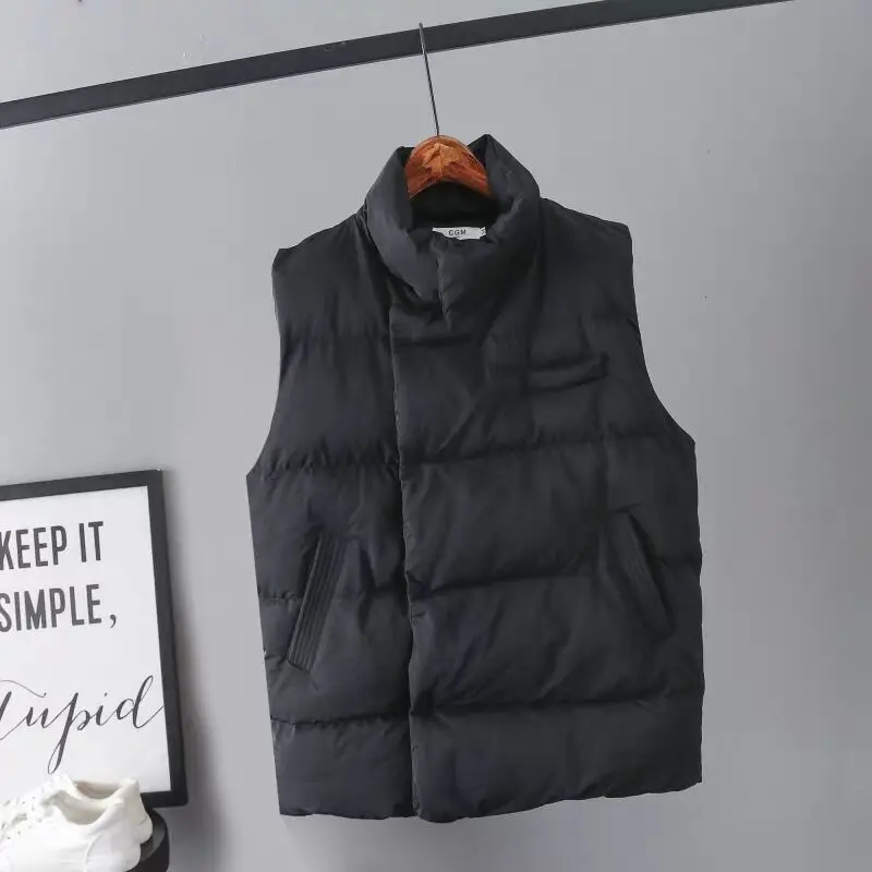 MUMUZI 2019 autumn and winter new large size down cotton vest women wild sleeveless warm waistcoat jackets | Женская одежда
