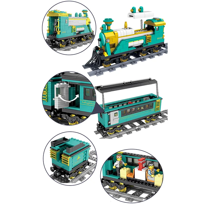 Набор моделей железной дороги Happy Train Curve электрические строительные блоки на