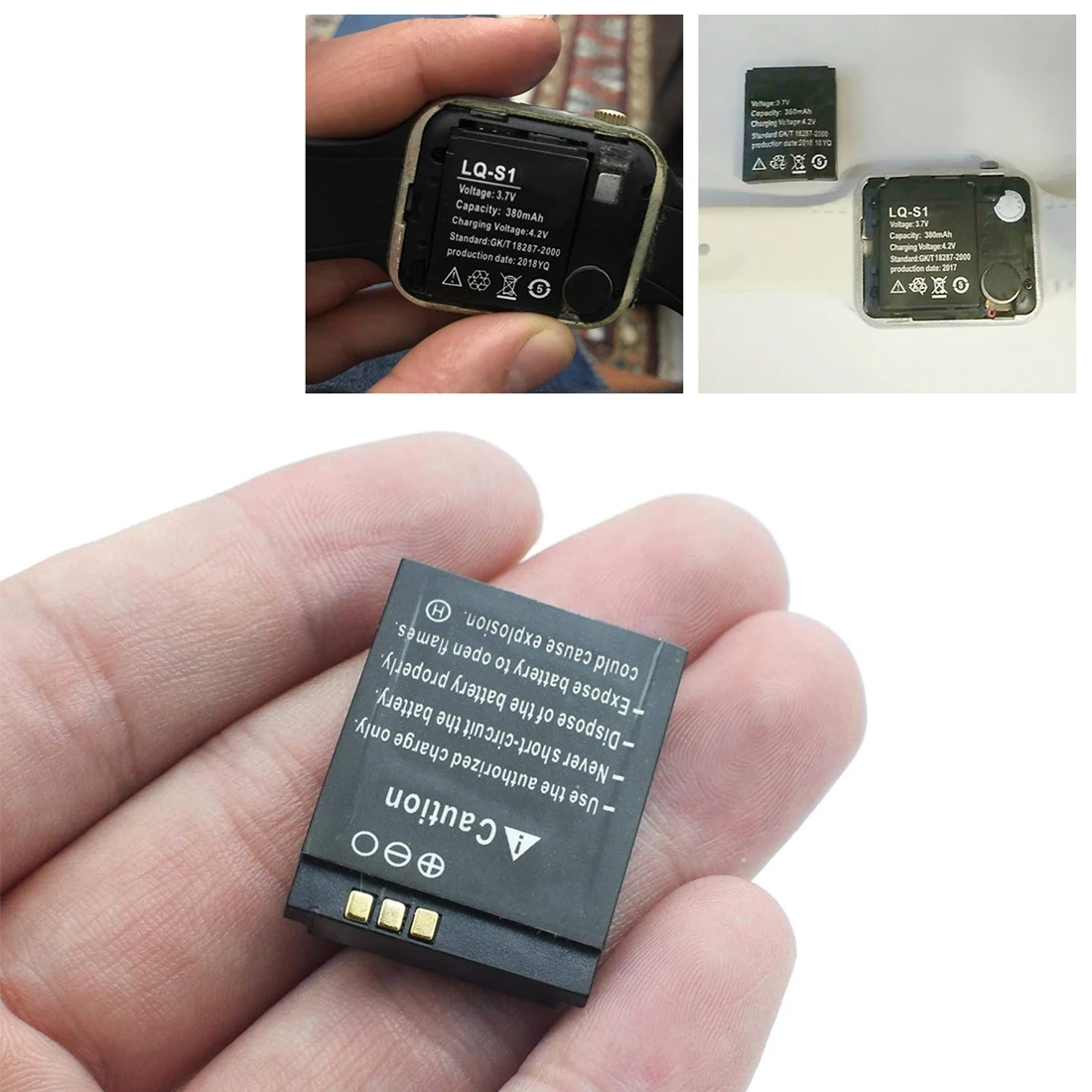 Аккумуляторная батарея для умных часов 3 7 в 380 мАч литий-ионная аккумуляторная