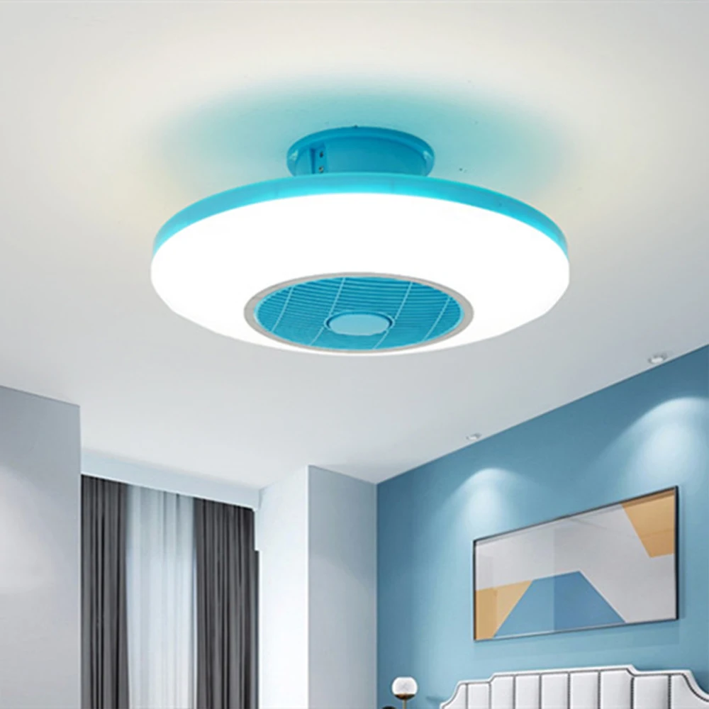 50cm Ceiling Fan with Light Remotre Control 110v 220v Children Bedroom Home Restaurant Lamp 40w 3 Colors Changing | Лампы и освещение