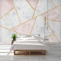custom mural wallpaper modern 3d abstract geometric marble golden lines living room sofa tv background wall painting home decor