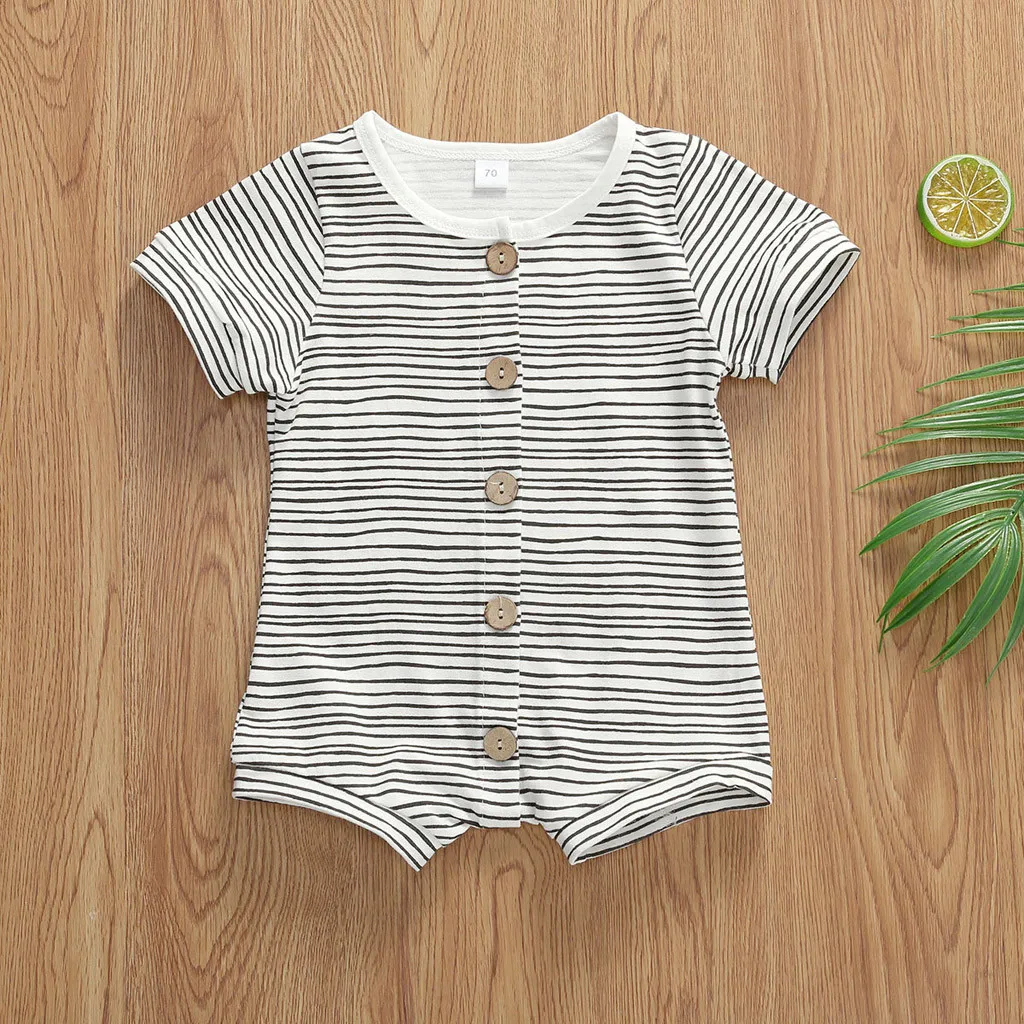 Комбинезон с коротким рукавом для новорожденных 0 24 месяцев|Ромперы| |