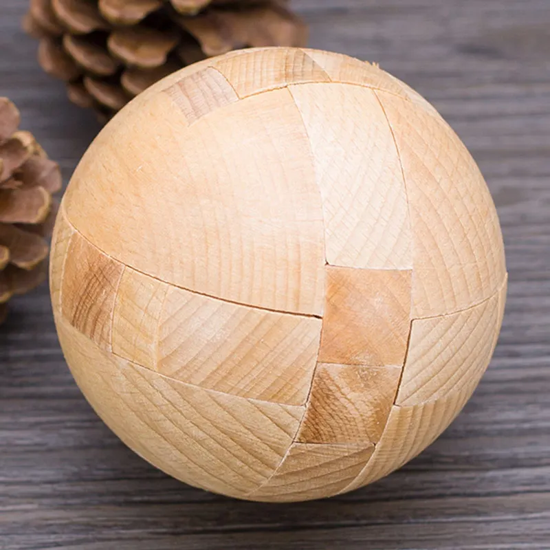 

New Design IQ Brain Teaser Kong Ming Lock 3D Wooden Interlocking Burr Puzzles Game Toy Bamboo Small Size For Adults Kids