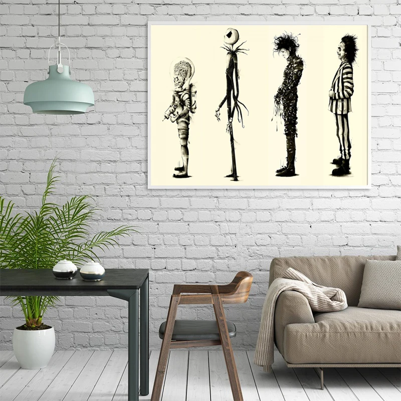 Фильм Тим Бёртон Эдвард руки-ножницы фотографический плакат настенные картины