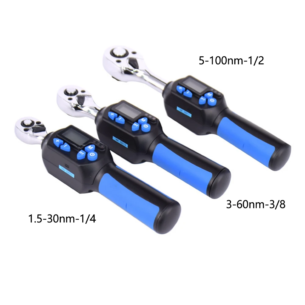

Straight Handle LCD Display Digital Alarm Ergonomic Battery Operated Adjustable Back Light Torque Wrench Mini Single Head