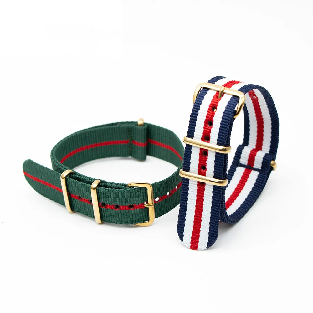 Ремешок нейлоновый для наручных часов сменный Браслет в стиле НАТО мужчин и