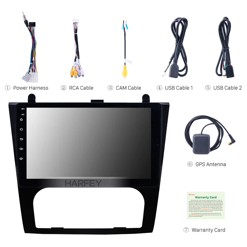 Harfey 2Din GPS Автомобильный мультимедийный плеер Android 9 1 для Nissan Teana ALTIMA Auto A/C 2008 2009 2010