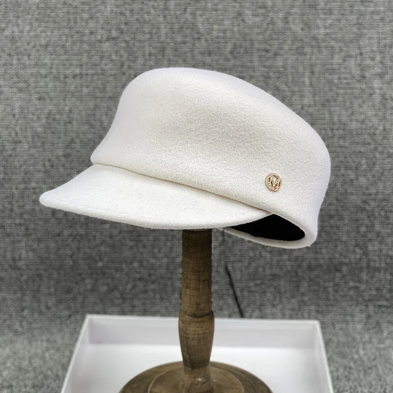 

New Winter White Wool Does Equestrian Cap Diamond M Warm Women Cap Tide Restoring Ancient Ways In England The Baseball Caps