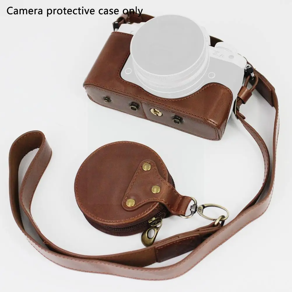 1pcs retro leather camera protector bag grip strap lens cap for zfc with 16 50mm or 28mm lnes camera accessories u9n8 e0o2 free global shipping