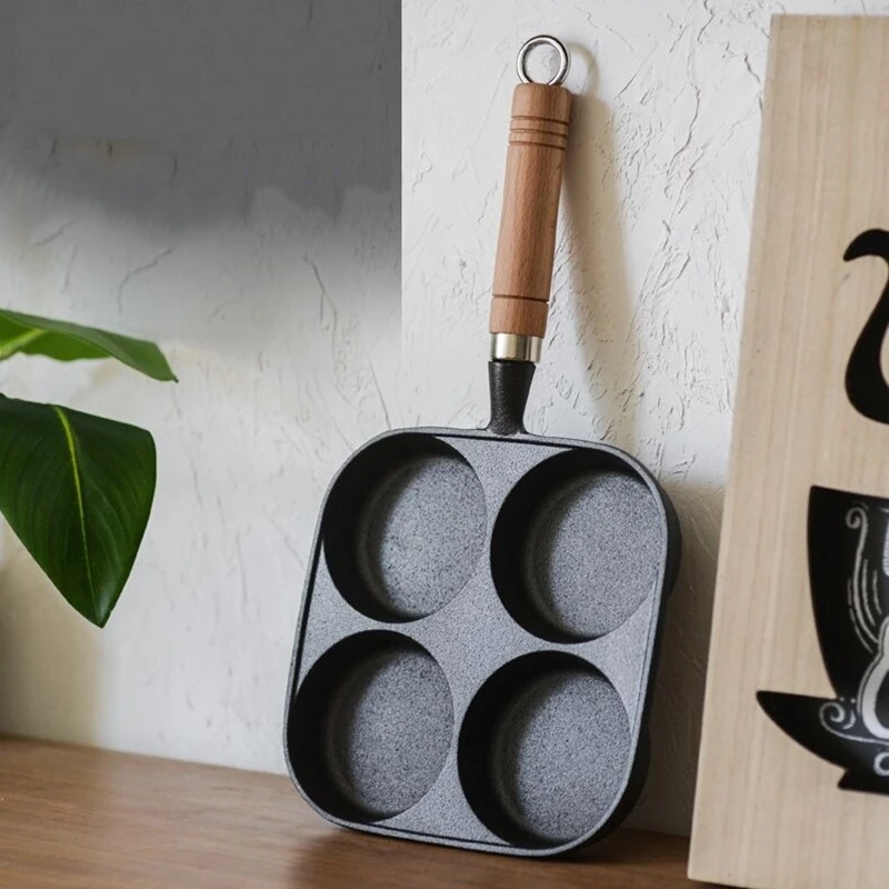 Вафельно-блинная яичница, литой чугунный прочный сковородка с антипригарным покрытием для газовой индукционной плиты, кастрюля для соуса, кастрюли для кухни, кухонная посуда.