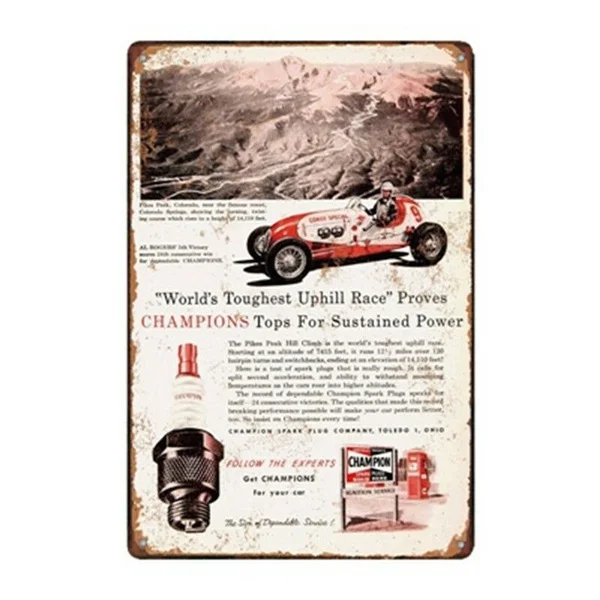 

Metal Tin Sign champion spark plug Bar Pub Home Vintage Retro Poster Cafe ART Iron painting 20x30cm 8x12inch or 30x40cm