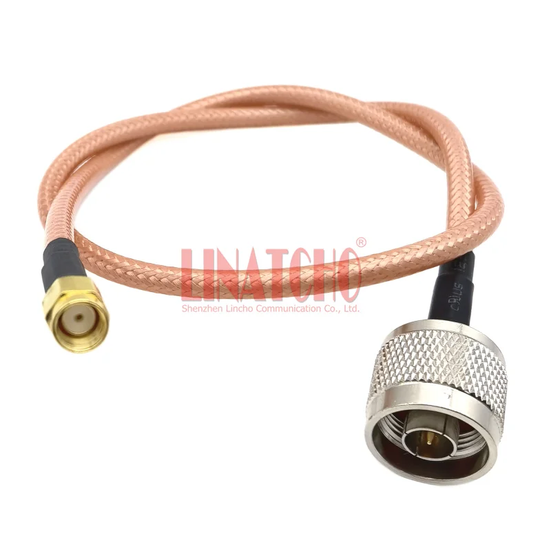 Low Loss 50cm RG142 Double Shield RP SMA Male to N Male WIFI 2.4GHz 5.8GHz Antenna Pigital Cable