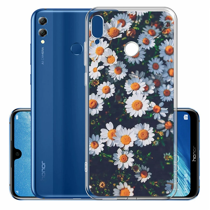 Легкий Чехол для телефона huawei Honor 8A 8X8 Lite милый силиконовый чехол 9X Pro 10 окрашенный