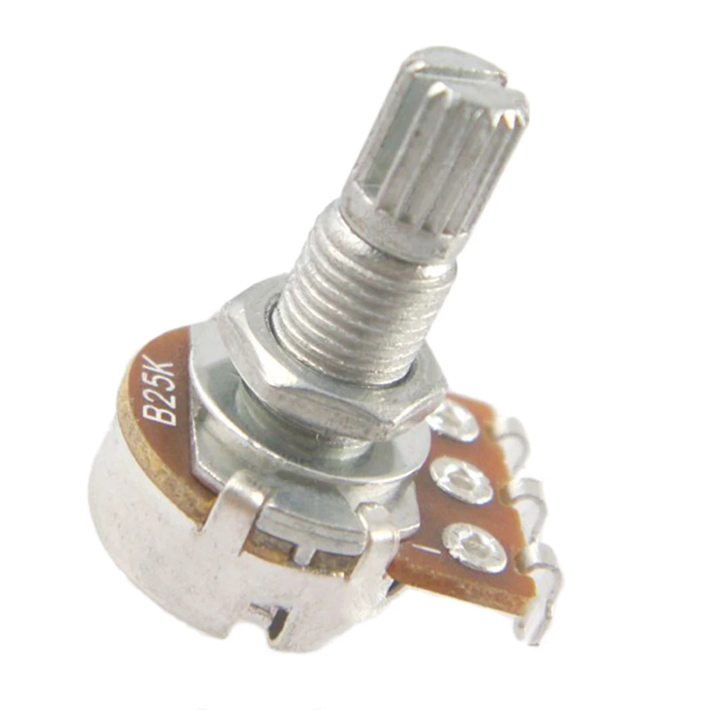 10 шт. инструмент Accs B25K потенциометра Pots Pull Switch 18 мм длина вала|Детали и аксессуары