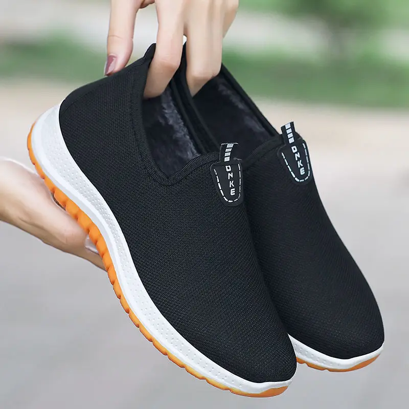 

velvet step old Beijing cloth shoes men and women warm soft-soled shoes