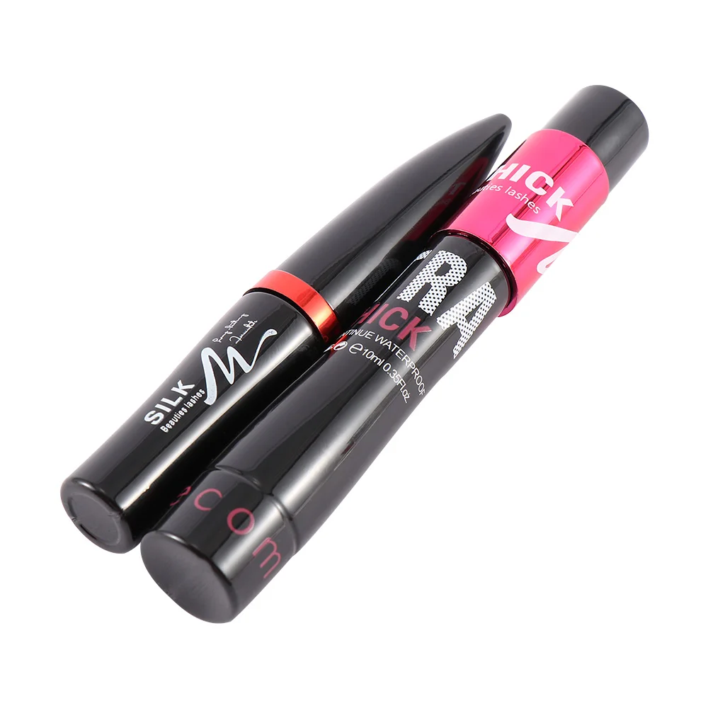 4D Шелкового волокна ресниц тушь для черный Подкручивающая объем быстросохнущая