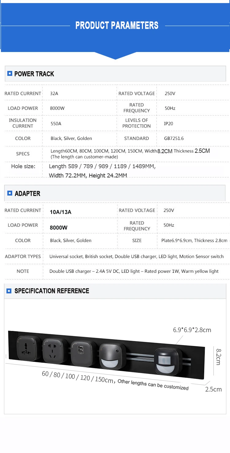 JOHO завод Socketbar 8000 Вт 80 см Tomada Usb настенная розетка Eu настенная вилка 2 usb порта офисные кухонные розетки для гостиной
