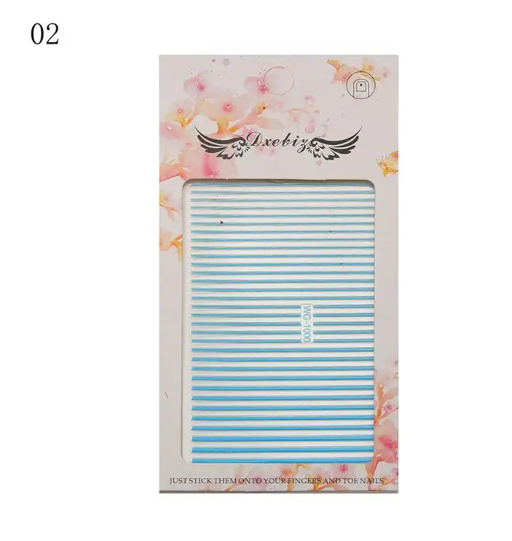 1 шт. флуоресцентная 3D наклейка для ногтей кривая полоса линии ногти s клейкая