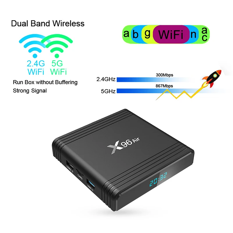 A95X плюс ТВ Box Android 8,1 Amlogic S905 Y2 4 Гб DDR4 32 Гб Встроенная память 2,4 г/5G, Wi-Fi, USB3.0 BT4.2 Поддержка 4 K H.265 смарт-медиа-плеер андроид тв приставка
