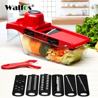 walfos creative mandoline plastic vegetable fruit slicers cutter with adjustable stainless steel blades carrot potato grater