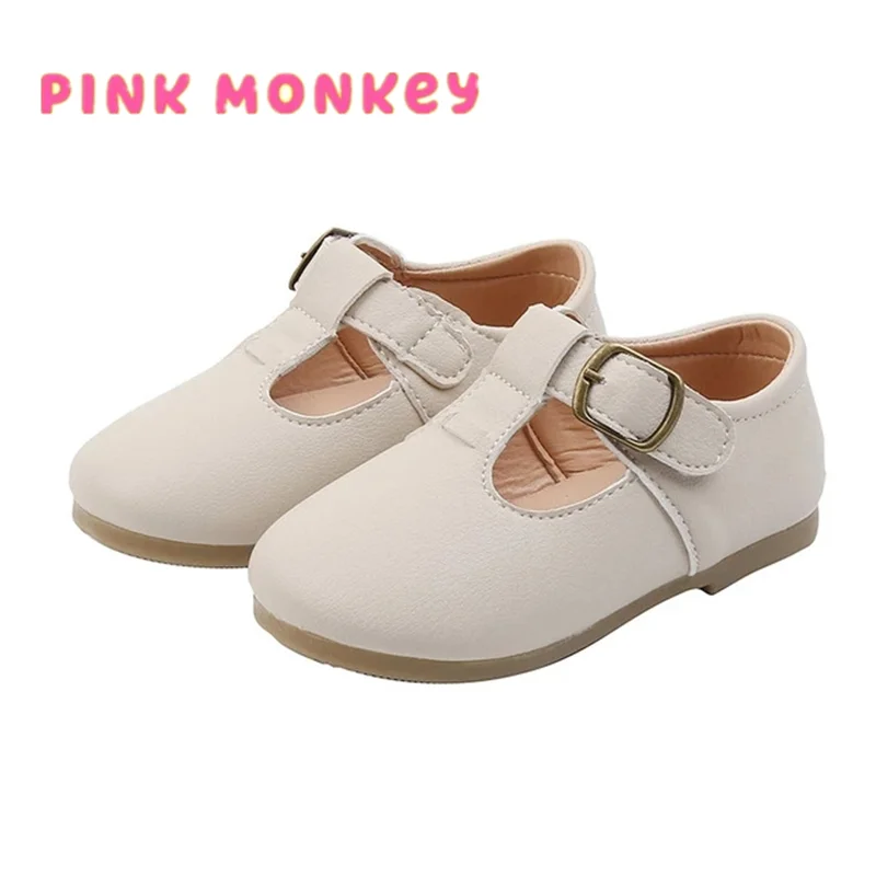 

Girls Shoes Boys Flats T Strap Kids Shoes Leather Dress Shoes For Child Girls Princess Shoes Baby Toddlers Anti-Slippery 1-5y La