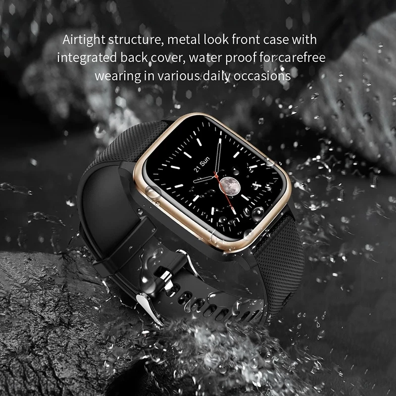 GEJIAN Women Smart Watch Men 1.4-inch Full Touch Screen Fitness Tracker Heart Rate Monitor Waterproof Sports Ladies Watch Gift