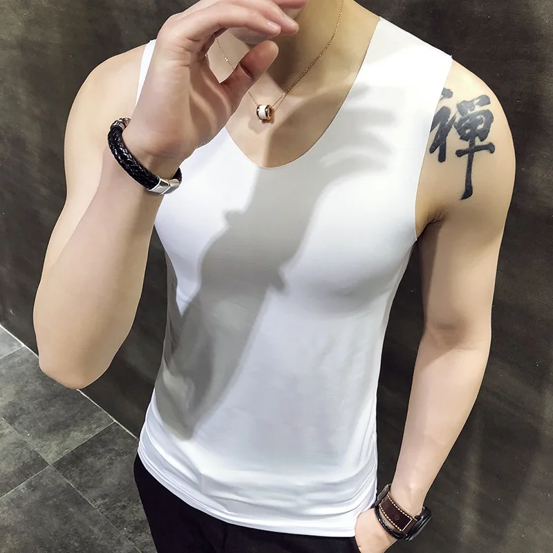 MRMT 2021 Фирменная Новинка Мужская бесшовный жилет льда шелковый для мужские