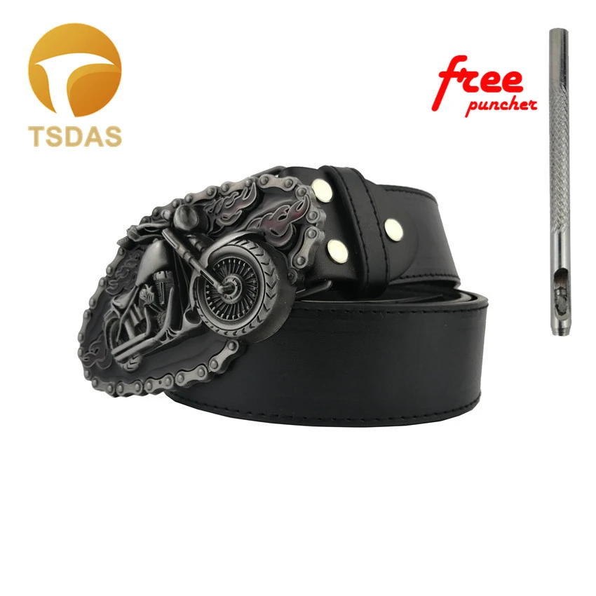 Ковбой горения в байкерском стиле с металлическим ремнем модная обувь пряжкой