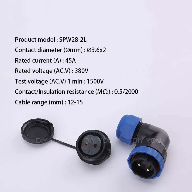 SP28 IP68 винтовая гайка водонепроницаемый авиационный кабельный разъем