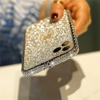 luxury rhinestone metal bumper phone case for iphone 11 12 pro max 12 mini xs max x xr 8 7 6s 6 plus glitter diamond cover case