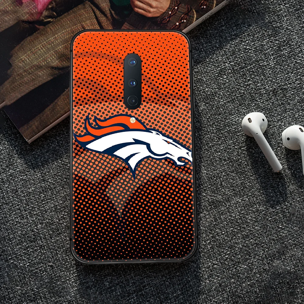 

Football Denver Bronco Rugby Phone Case Cover Hull For 1+ Oneplus 5T 6 6T 7 7T 8 8T Pro black Funda Trend Etui Silicone Shell