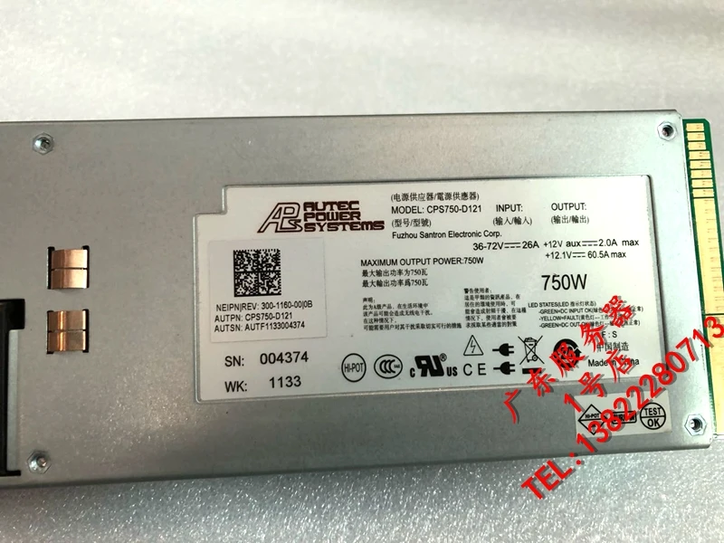 Для DELL R510 R910 сервер DC источник питания 750 Вт 6GTF5 CPS750-D121 spot