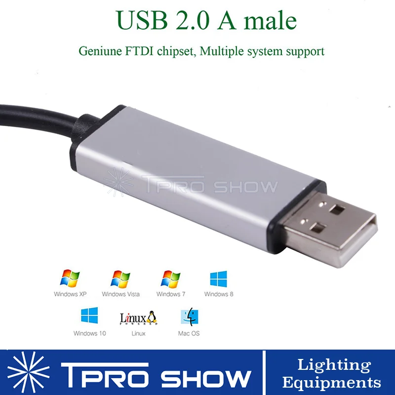 1 8 м USB к DMX интерфейсному адаптерному кабелю ПК контроллеру диммер 512 Конвертация