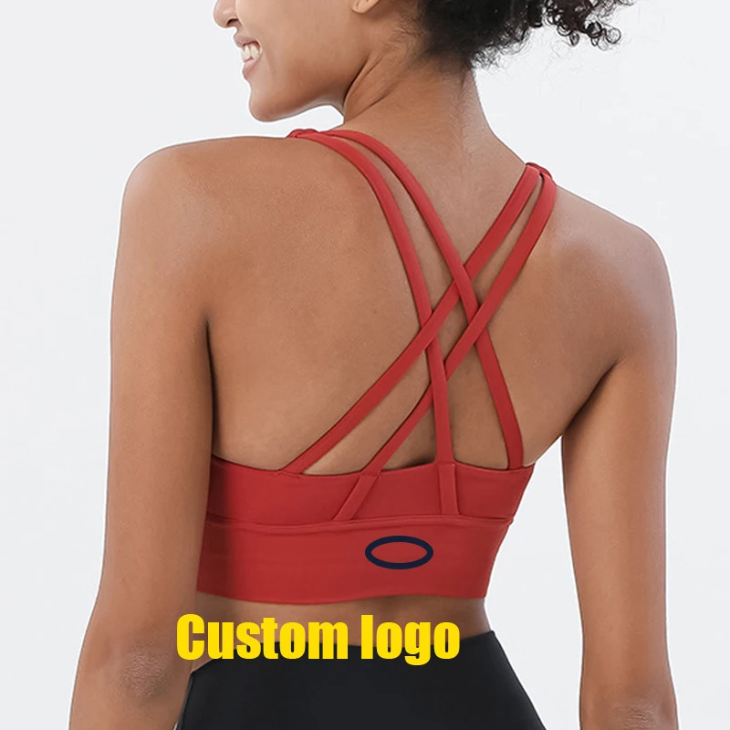 

Women's Sports Underwear Shockproof Super Soft Fabric Wide Shoulder Belt Gym Top Solid Sexy Sportswear Outdoor Sports Underwear