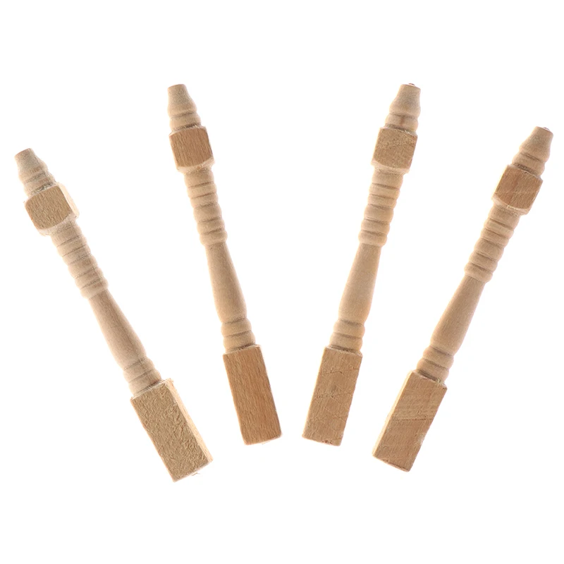 

4 шт./лот 1:12 миниатюрный кукольный домик «сделай сам», деревянный стул, ножки стола, аксессуары, распродажа, подарок