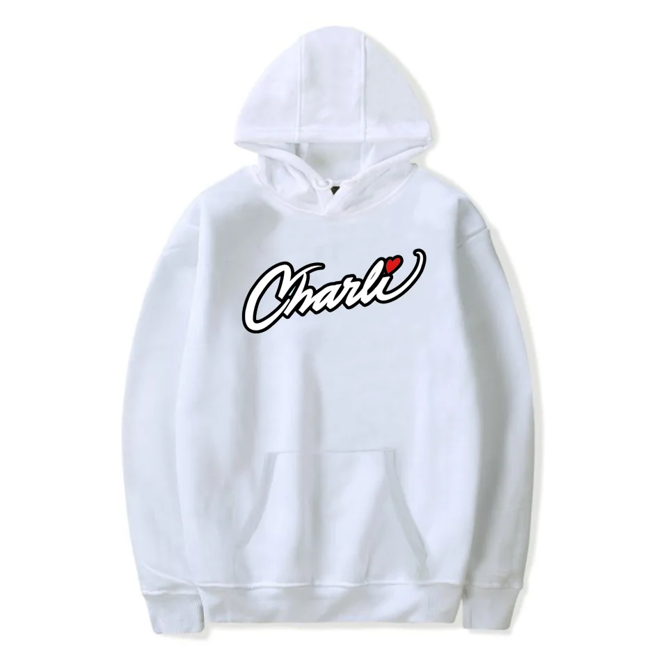 

2020 NEW merch Charli D'amelio Charli Script Hoodies Sweatshirts For Men And Women Internet celebrity Pullover Unisex Tracksuit